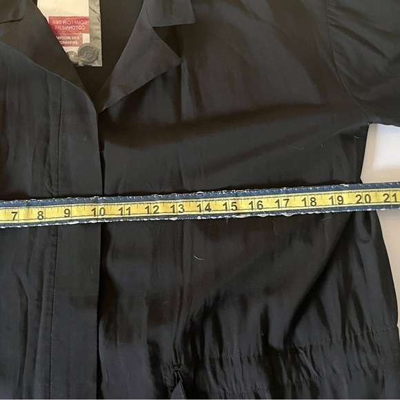 Alonne Long Sleeve Half Buttom Down Adjustable Waist Dress Black XL Large - Picture 6 of 10